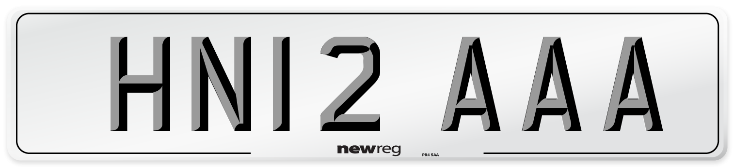 HN12 AAA Number Plate from New Reg